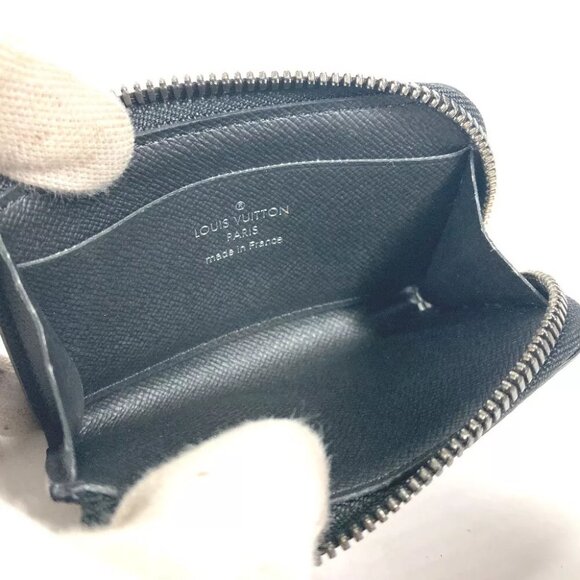 LOUIS VUITTON M63536 MonogramEclipse Portemonejour Wallet Coin Case coin purse - Picture 10 of 13